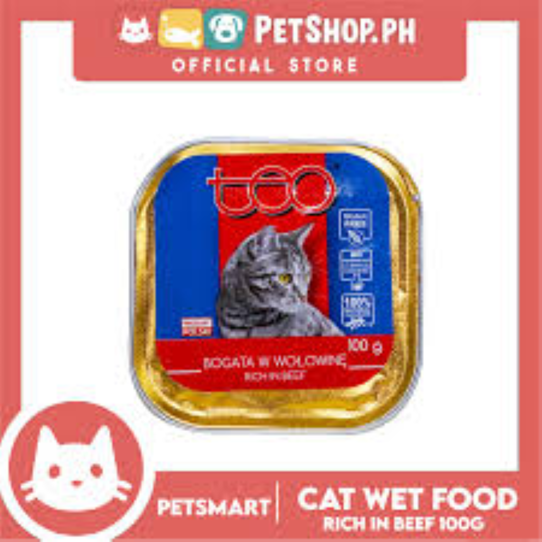 TEO PATE FOR CATS RICH IN BEEF 100GR ALUMINUM TRAY